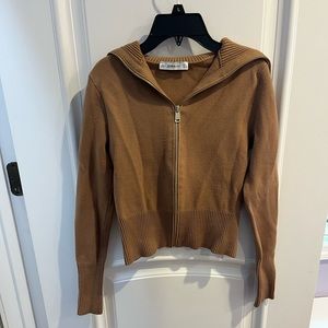 Zara brown zip up